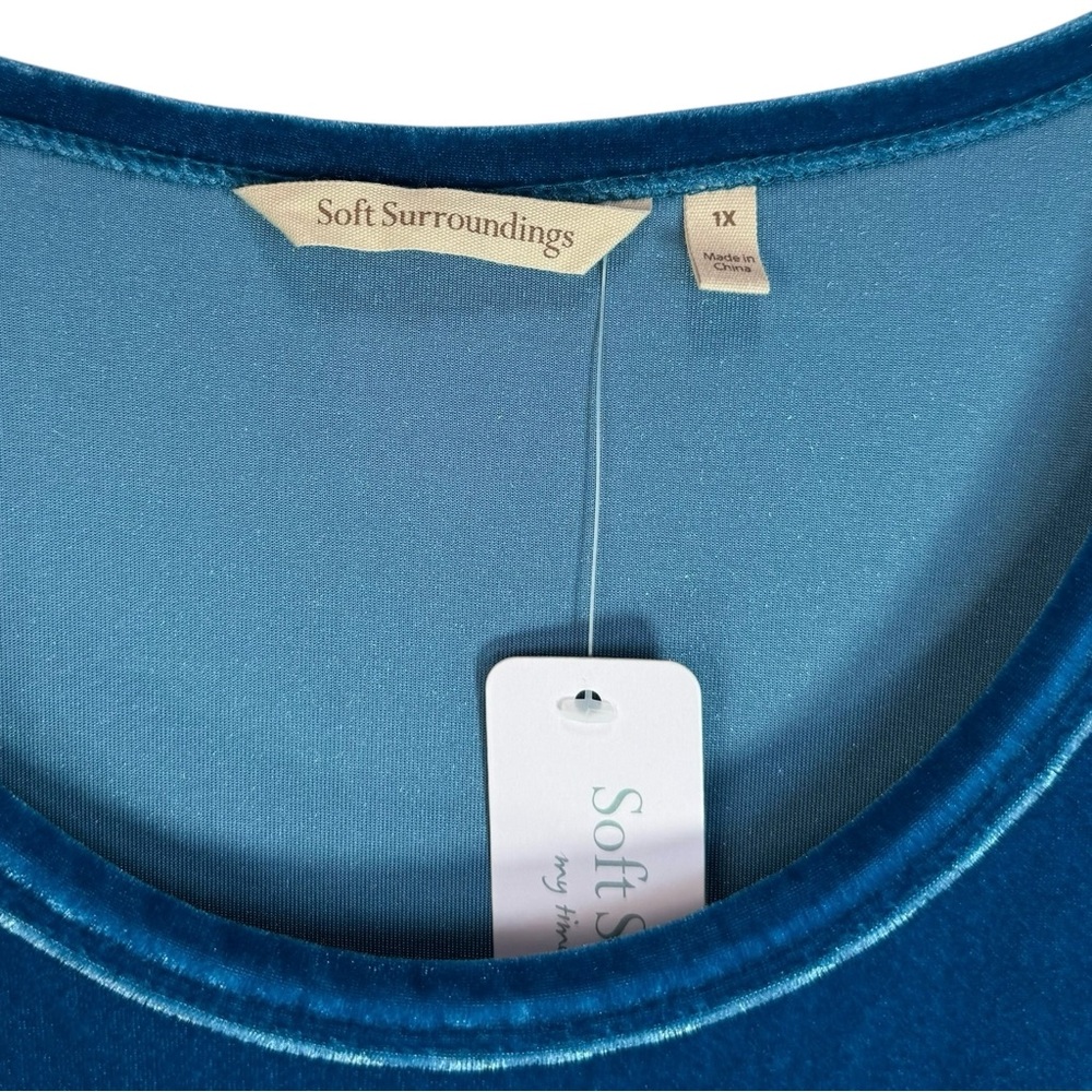 Soft Surroundings Dress Women's 1X
Santiago Stretch Blue Velvet Maxi
Comfy NWT - Picture 2 of 7